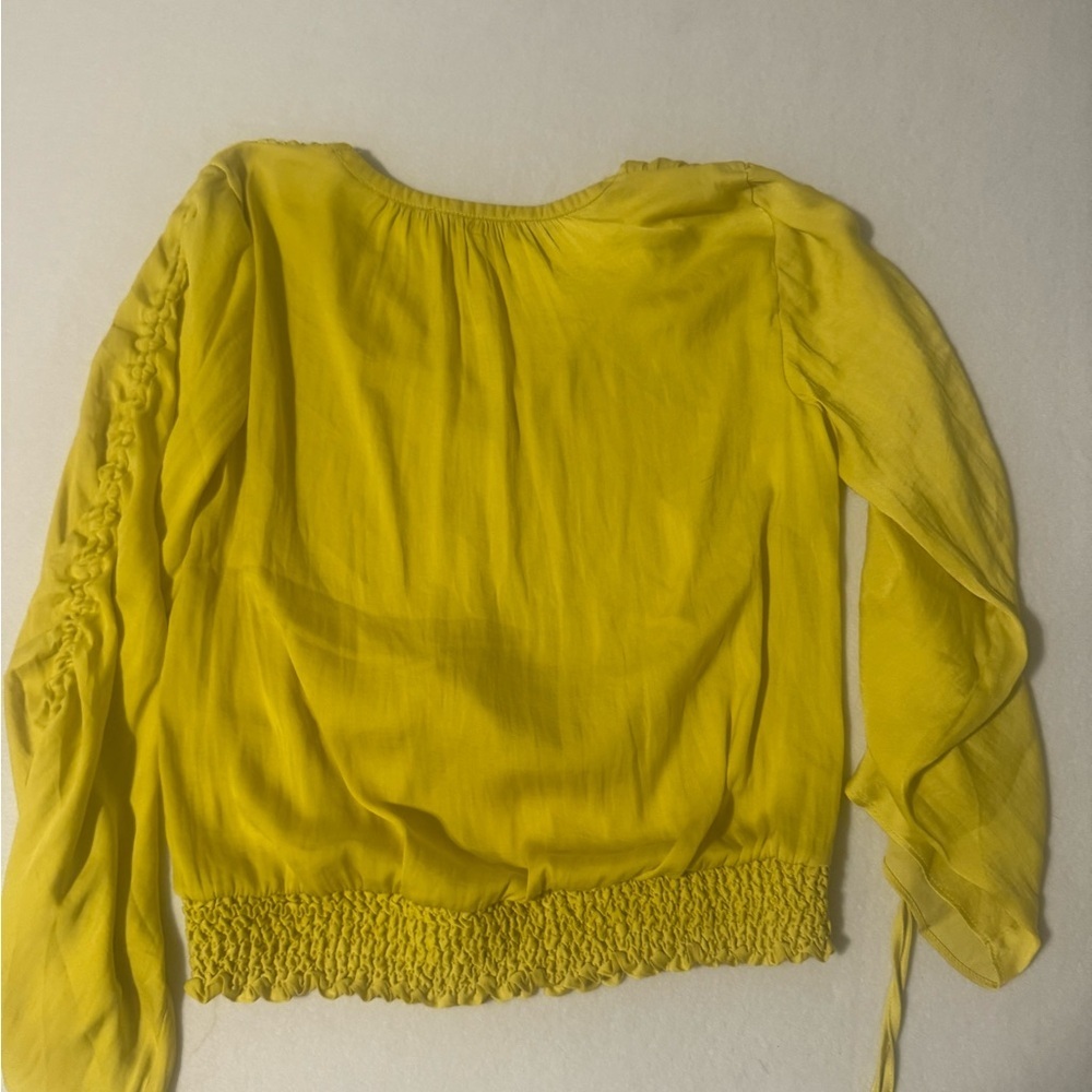 Philosophy Yellow Ruched Blouse - Picture 7 of 7